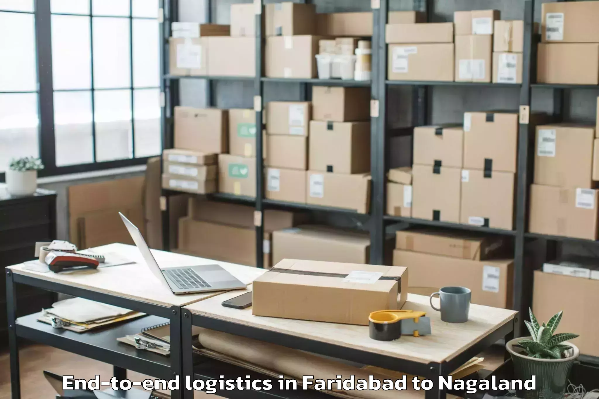 Book Faridabad to Noksen End To End Logistics Online